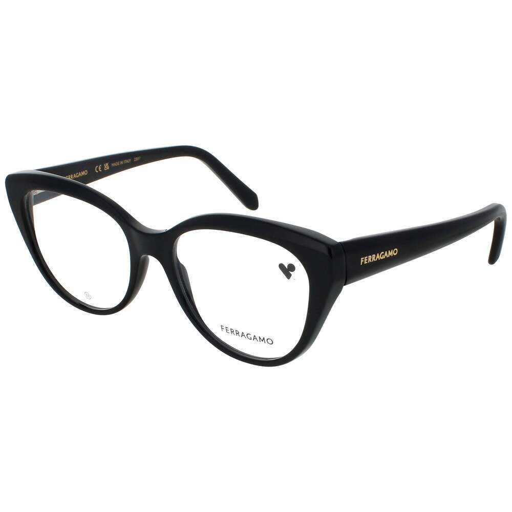 NWT Salvatore Ferragamo SF2970 Black 53mm Eyeglasses